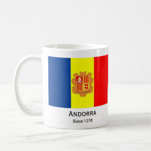 Caneca De Café Bandeira Personalizada de Andorra