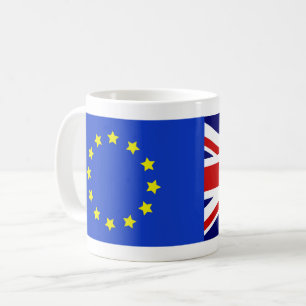 Caneca De Café Bandeira Personalizável da Europa e Bandeira do Re