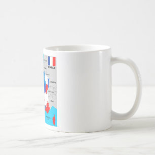 Caneca De Café bandeira política do mapa do país de france