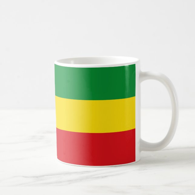 Caneca De Café Bandeira Rastafári Rasta Etíope (Direita)