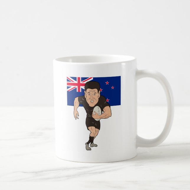 Caneca De Café Bandeira running de Nova Zelândia da bola do (Direita)