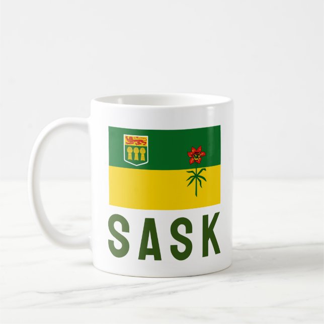Caneca De Café Bandeira Saskatchewan (CANADA) (Esquerda)