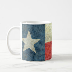 Caneca De Café Bandeira solitária do estado da estrela do vintag