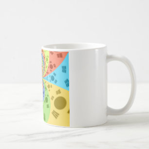 Caneca De Café Bandeira Sul-Coreana Inspirou Abstrato Art Impress