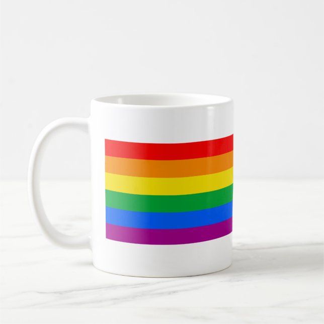 Caneca De Café Bandeira Tradicional do Orgulho Gay (Esquerda)