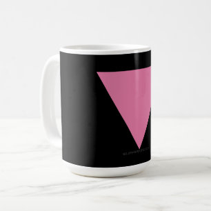 Caneca De Café bandeira triângulo rosa SlipperyJoe's símbolo rosa