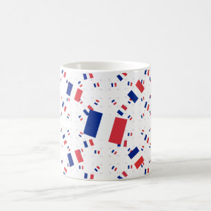 Caneca De Café Bandeira Tricolor de France nas camadas múltiplas