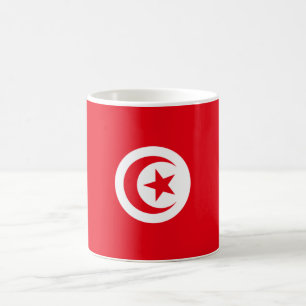 Caneca De Café Bandeira Tunisina (Tunísia) (Crescente Islâmica)