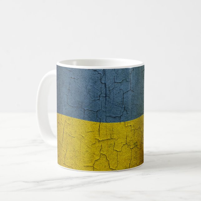 Caneca De Café Bandeira ucraniana (Frente Esquerda)