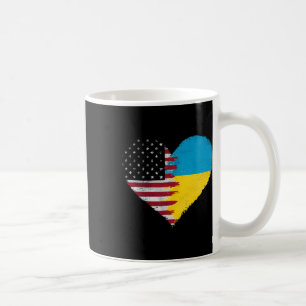 Caneca De Café Bandeira ucraniana americana América EUA Ucrânia I
