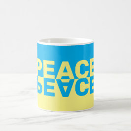 Caneca De Café Bandeira ucraniana com cartas de paz