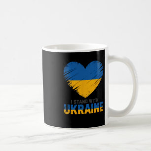 Caneca De Café Bandeira Ucraniana - Eu Apoio a Bandeira da Ucrâni