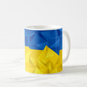 Caneca De Café Bandeira ucraniana texturizada