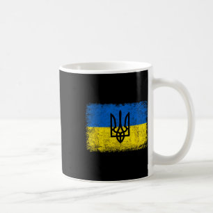 Caneca De Café Bandeira ucraniana vintage Ucrânia Exército ucrani