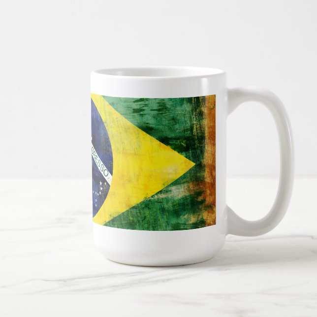 Caneca De Café Bandeira velha de Brasil (Direita)