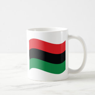 Caneca De Café Bandeira vermelha, preta & verde