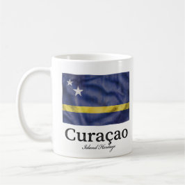 Caneca De Café Bandeira Vintage de Curaçao | Patrimônio Caribenho