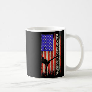 Caneca De Café Bandeira Vintage dos EUA Lutador de MMA Kickboxing