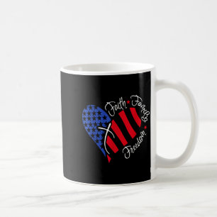 Caneca De Café Bandeira Vintage EUA Fé Família Dom Patriótico Cri
