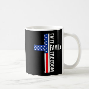 Caneca De Café Bandeira Vintage EUA Fé Família Liberdade Patrióti