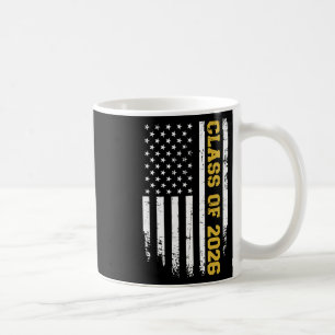 Caneca De Café Bandeira Vintage EUA Formatura Turma de 2026