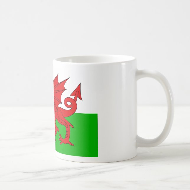 Caneca De Café Bandeira Welsh / Wales - Imagem de Alta Qualidade  (Direita)