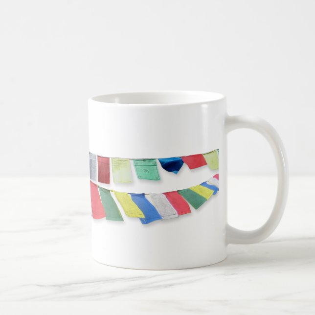 Caneca De Café Bandeiras de oração tibetanas (Direita)