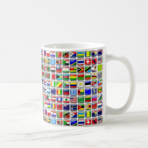 Caneca De Café Bandeiras do mundo