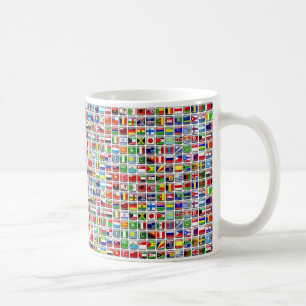 Caneca De Café Bandeiras do mundo