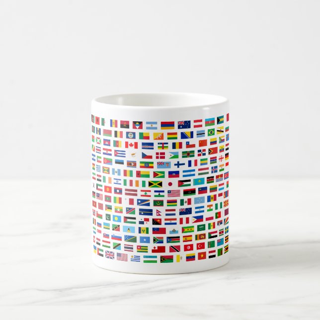 Caneca De Café Bandeiras do mundo (Centro)
