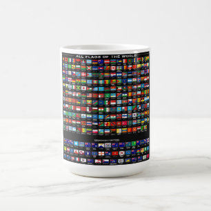 Caneca De Café Bandeiras do Mundo – Coleção de 195 Nações