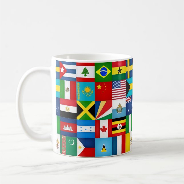 Caneca De Café Bandeiras Legais do Mundo (Esquerda)