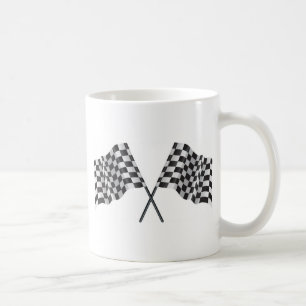 Caneca De Café bandeiras transversais checkered