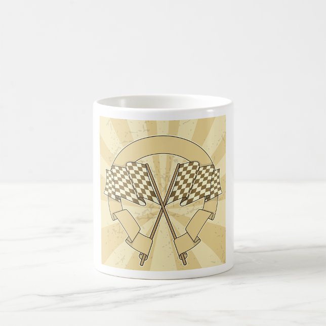 Caneca De Café Bandeiras Xadrez de Corrida Automobilismo Linha de (Criador carregado)