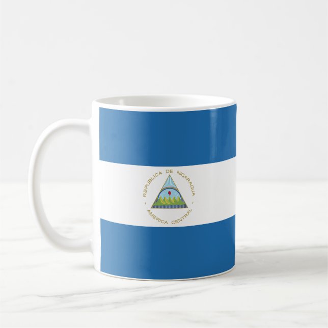 Caneca De Café Bandera da Nicarágua (Esquerda)