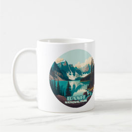 Caneca De Café Banff National Park Moraine Lake Retro