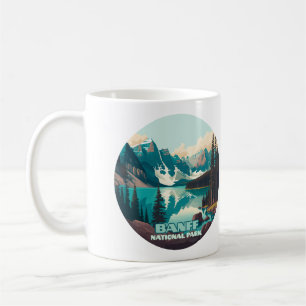 Caneca De Café Banff National Park Moraine Lake Retro
