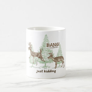 Caneca De Café Bang! Só Brincando! Humor de caça