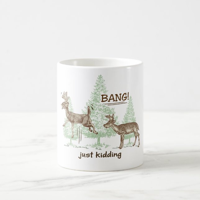 Caneca De Café Bang! Só Brincando! Humor de caça (Centro)