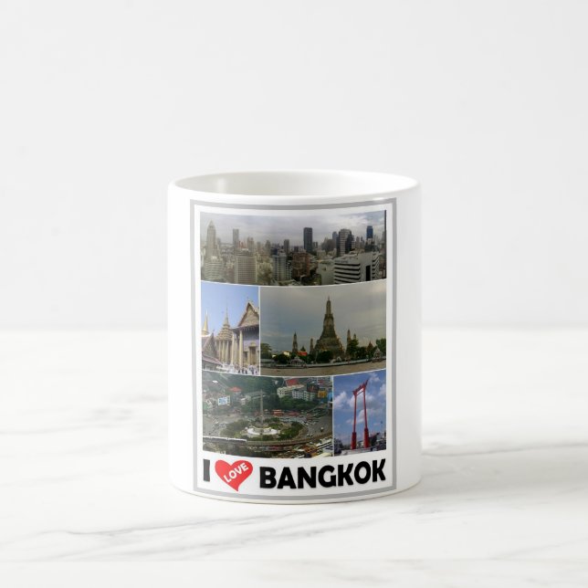 Caneca De Café Bangkok - Eu Amo - Tailândia - (Centro)