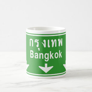 Caneca De Café Banguecoque Cuidado! ⚠ Tailândia - Sinal de Tr