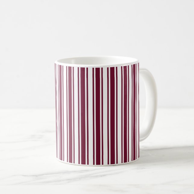 Caneca De Café Banheiras vermelhas e brancas de doce (Frente Esquerda)