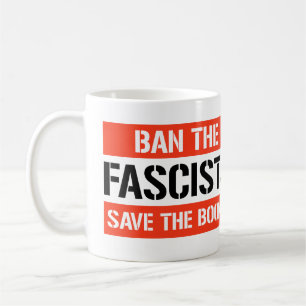 Caneca De Café Banir os fascistas salvam os livros