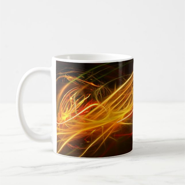 Caneca De Café Banner de design abstrato (Esquerda)