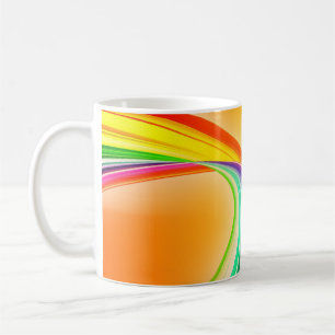 Caneca De Café Banner de fundo laranja de design abstrato