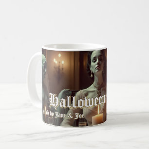 Caneca De Café Banquete Gótico de Halloween à Luz de Velas