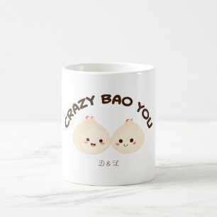 Caneca De Café Bao Louco, Seu Casal De T-Shirt Bonito
