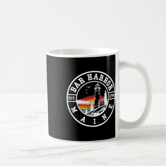 Caneca De Café Bar Harbor - Maine - Design Retrô - Clique  (Direita)