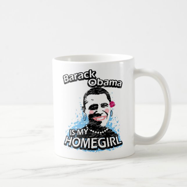 Caneca De Café Barack Obama é meu homegirl (Direita)