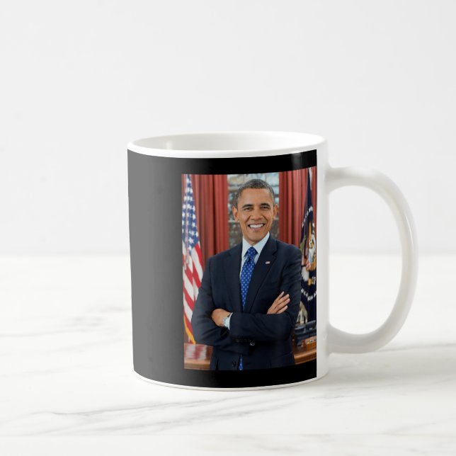 Caneca De Café Barack Obama Foto 44 Presidente Potus Patriótico (Direita)